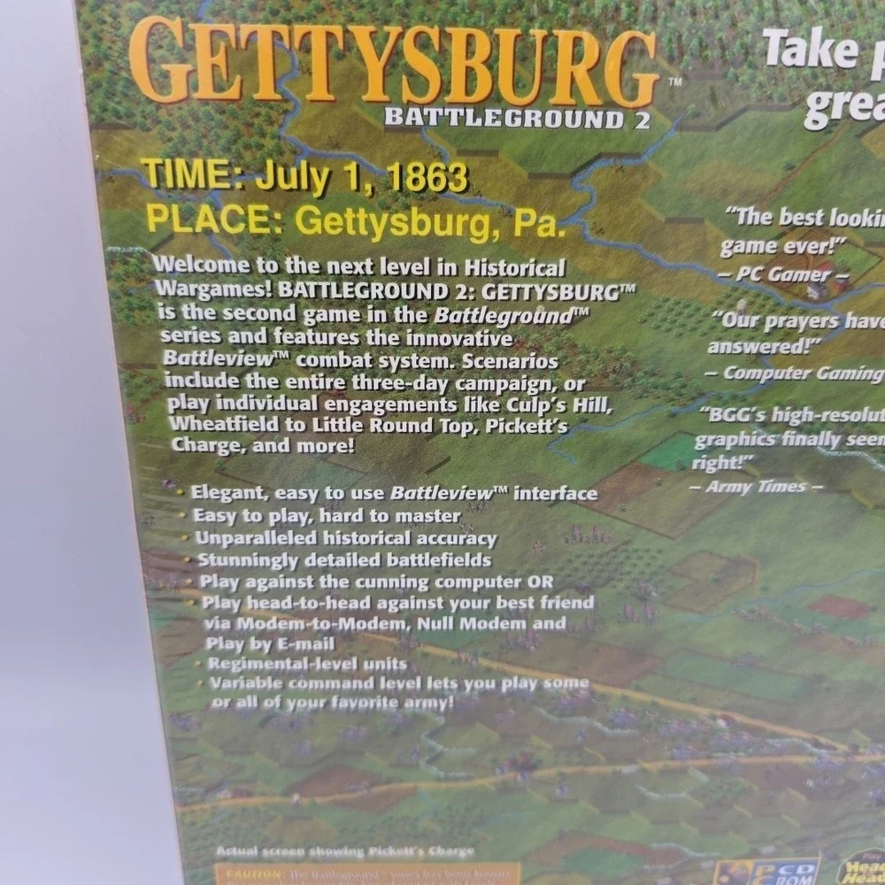 Battleground 2: Gettysburg PC CD American Civil War Strategy Game Sealed New